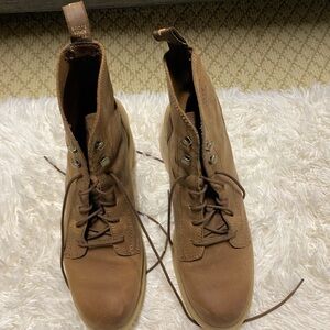 Sorel Brown Leather Women's Ankle Boots